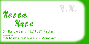 netta mate business card